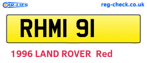 RHM191 are the vehicle registration plates.