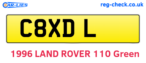 C8XDL are the vehicle registration plates.