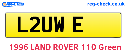 L2UWE are the vehicle registration plates.