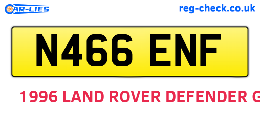N466ENF are the vehicle registration plates.