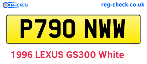 P790NWW are the vehicle registration plates.