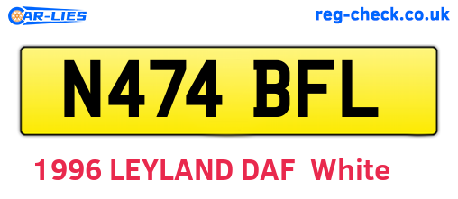 N474BFL are the vehicle registration plates.
