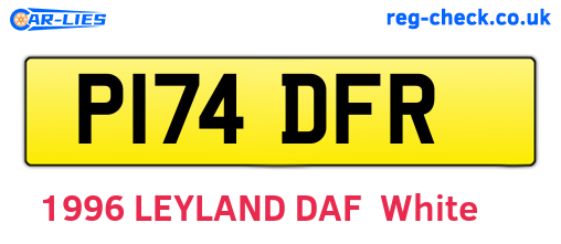 P174DFR are the vehicle registration plates.