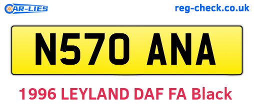 N570ANA are the vehicle registration plates.