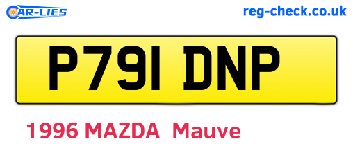 P791DNP are the vehicle registration plates.