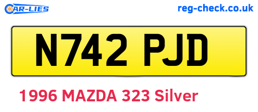 N742PJD are the vehicle registration plates.