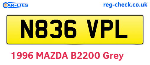 N836VPL are the vehicle registration plates.