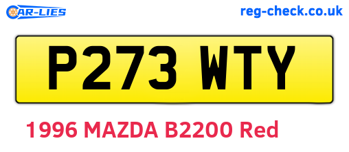 P273WTY are the vehicle registration plates.