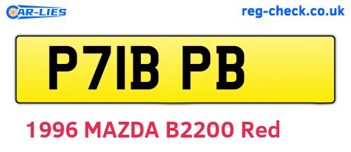 P71BPB are the vehicle registration plates.