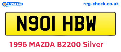N901HBW are the vehicle registration plates.