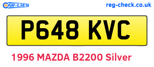 P648KVC are the vehicle registration plates.