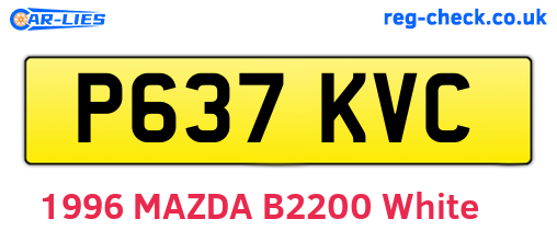 P637KVC are the vehicle registration plates.