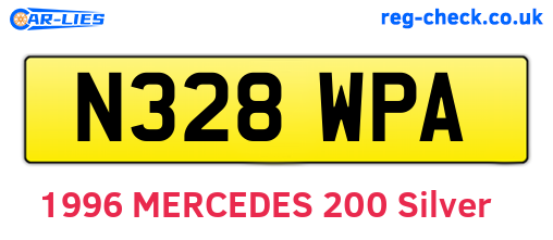 N328WPA are the vehicle registration plates.
