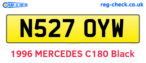 N527OYW are the vehicle registration plates.