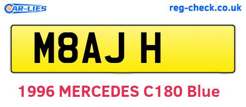 M8AJH are the vehicle registration plates.