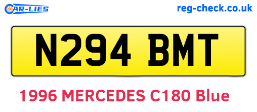 N294BMT are the vehicle registration plates.