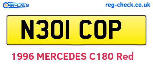 N301COP are the vehicle registration plates.