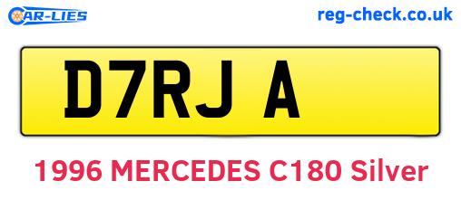 D7RJA are the vehicle registration plates.