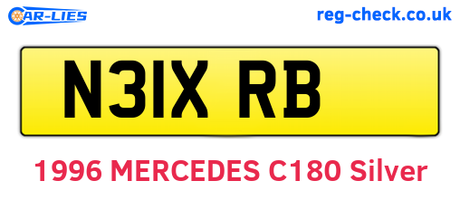N31XRB are the vehicle registration plates.