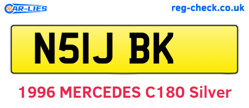 N51JBK are the vehicle registration plates.