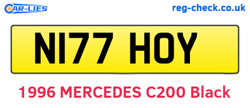 N177HOY are the vehicle registration plates.