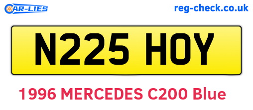N225HOY are the vehicle registration plates.