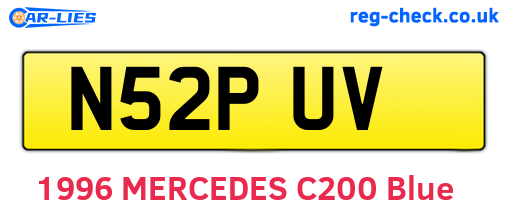 N52PUV are the vehicle registration plates.