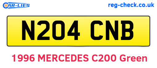 N204CNB are the vehicle registration plates.