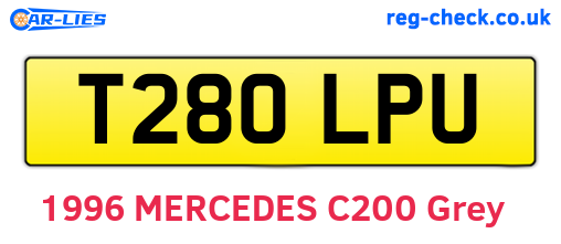 T280LPU are the vehicle registration plates.