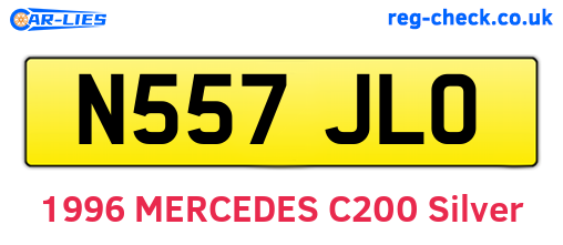 N557JLO are the vehicle registration plates.