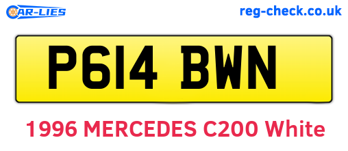 P614BWN are the vehicle registration plates.