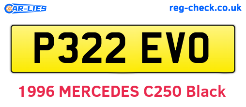P322EVO are the vehicle registration plates.