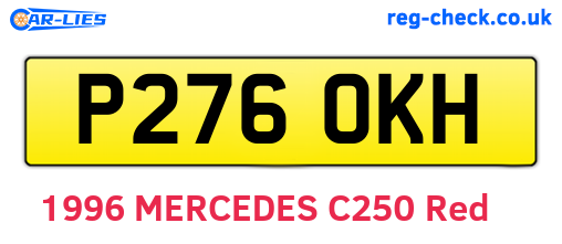 P276OKH are the vehicle registration plates.