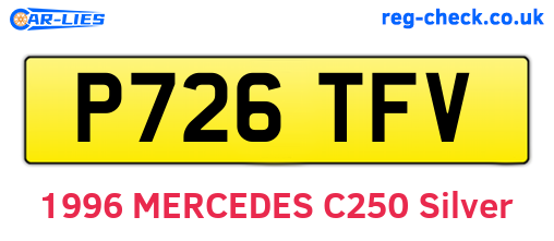 P726TFV are the vehicle registration plates.
