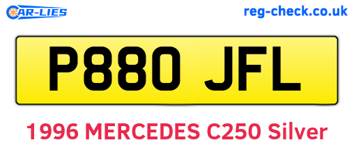 P880JFL are the vehicle registration plates.
