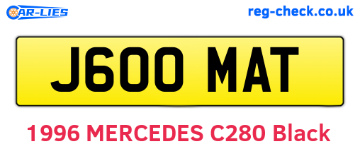 J600MAT are the vehicle registration plates.