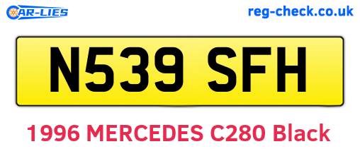 N539SFH are the vehicle registration plates.