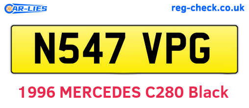 N547VPG are the vehicle registration plates.