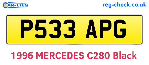P533APG are the vehicle registration plates.