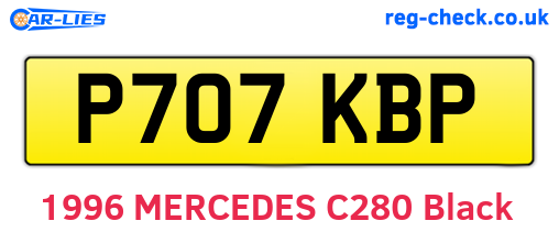 P707KBP are the vehicle registration plates.