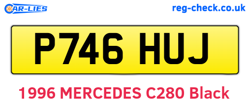 P746HUJ are the vehicle registration plates.