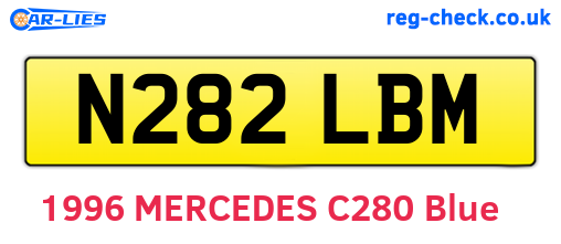 N282LBM are the vehicle registration plates.