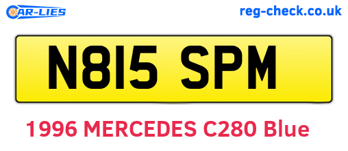 N815SPM are the vehicle registration plates.