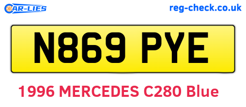 N869PYE are the vehicle registration plates.