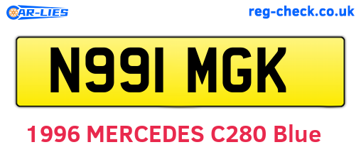 N991MGK are the vehicle registration plates.