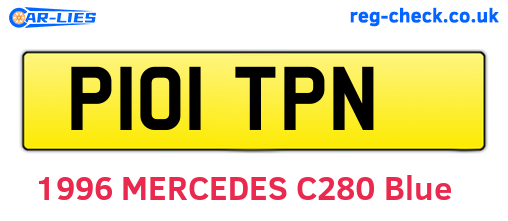 P101TPN are the vehicle registration plates.