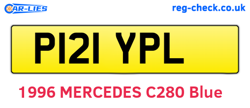 P121YPL are the vehicle registration plates.