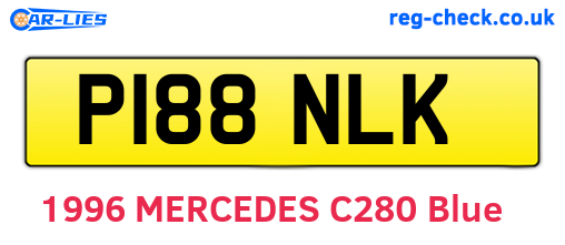 P188NLK are the vehicle registration plates.
