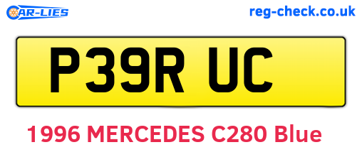 P39RUC are the vehicle registration plates.