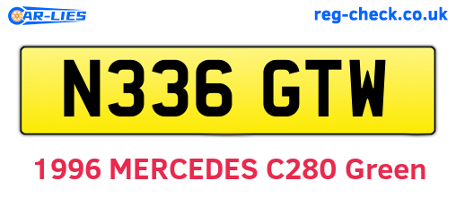 N336GTW are the vehicle registration plates.